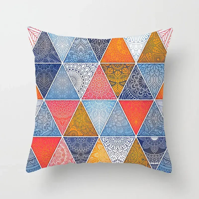 Teal Gold Geometric Pillowcase