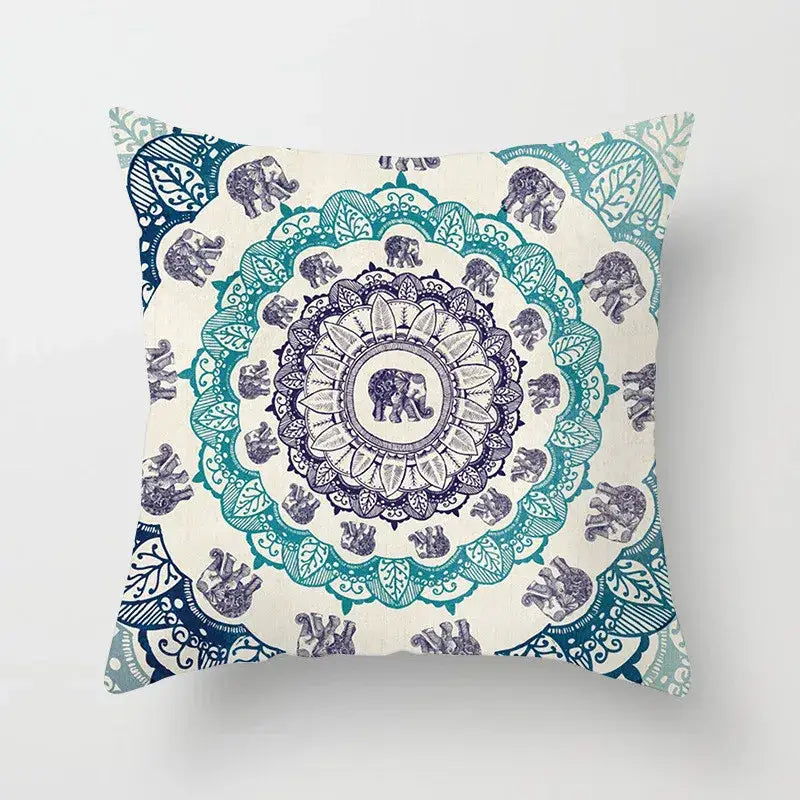 Teal Gold Geometric Pillowcase