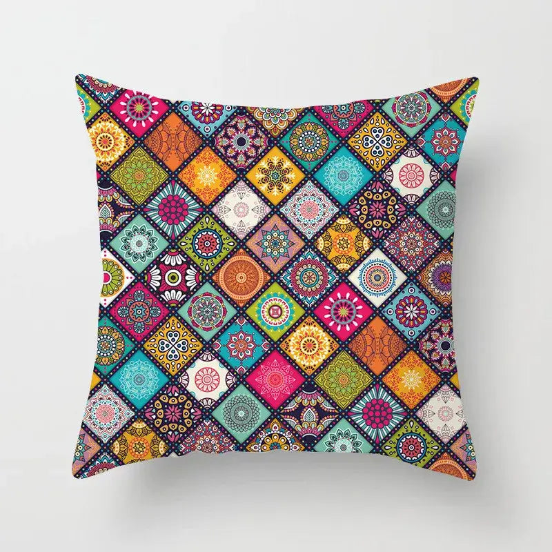 Teal Gold Geometric Pillowcase