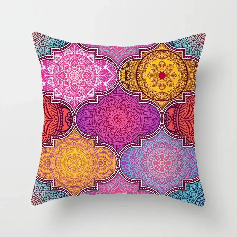 Teal Gold Geometric Pillowcase