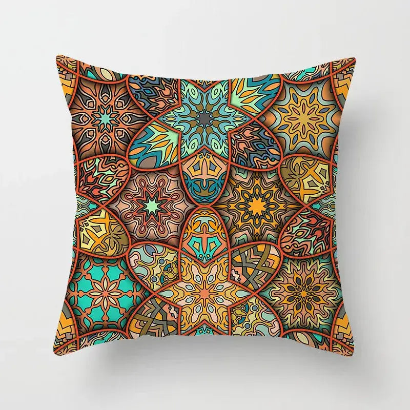 Teal Gold Geometric Pillowcase
