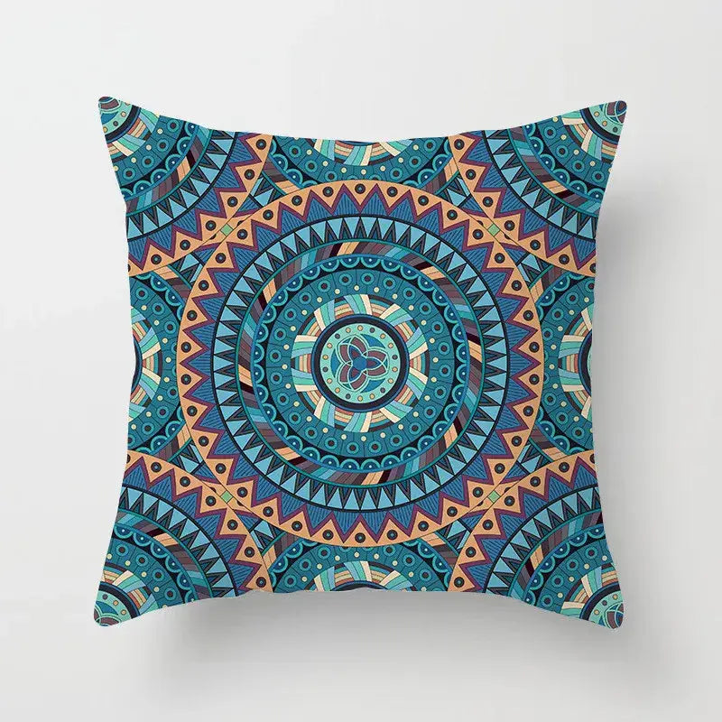 Teal Gold Geometric Pillowcase