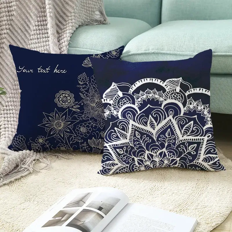 Teal Gold Geometric Pillowcase