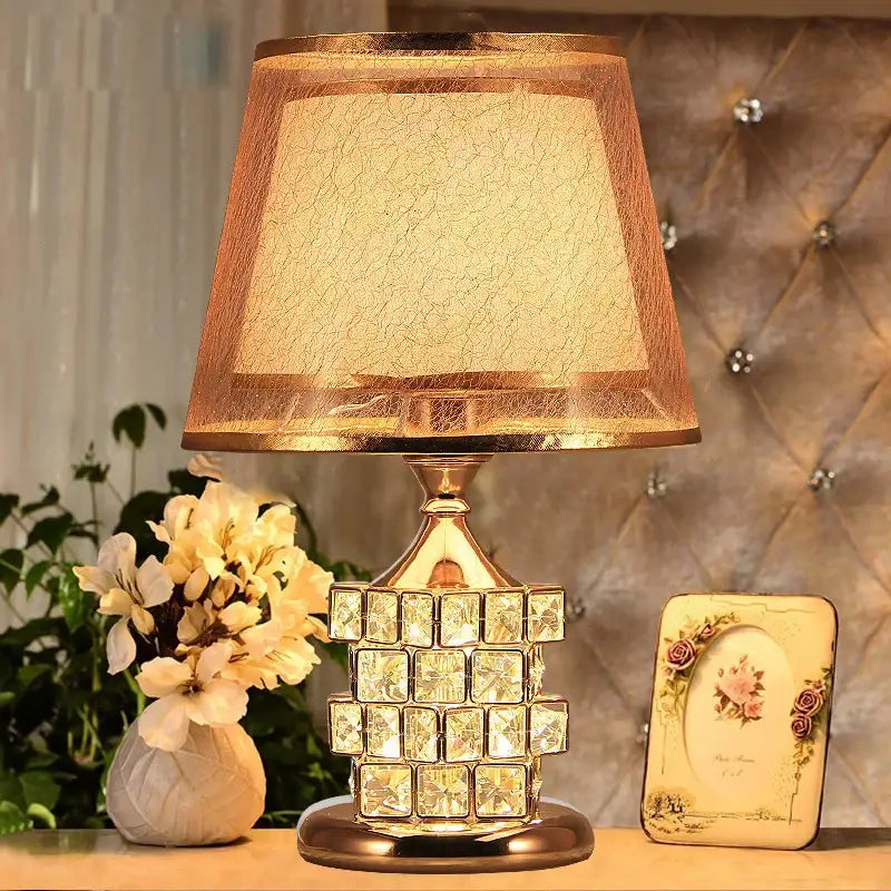 Gold Crystal Lace Detailing Table Lamp