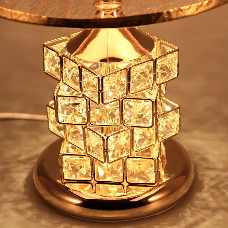 Gold Crystal Lace Detailing Table Lamp