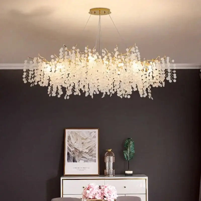 Gold Tree Branch Chandelier 120cm Long