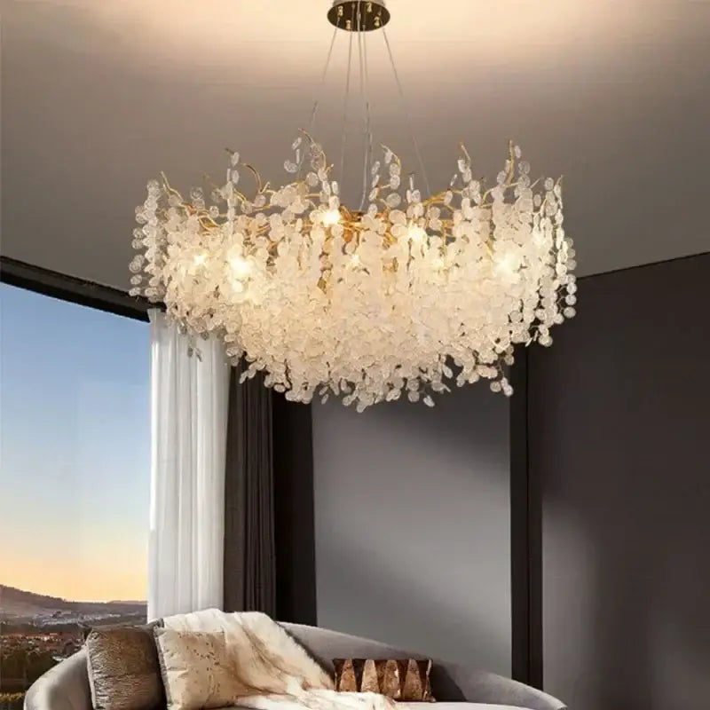 Gold Tree Branch Chandelier 120cm Long