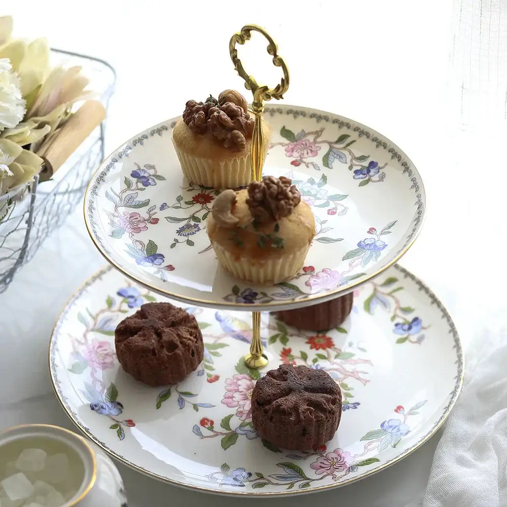 Floral Porcelain Tea Set with 1100ml Teapot