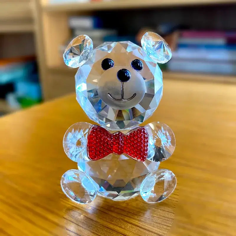 Clear Crystal Bear Figurine