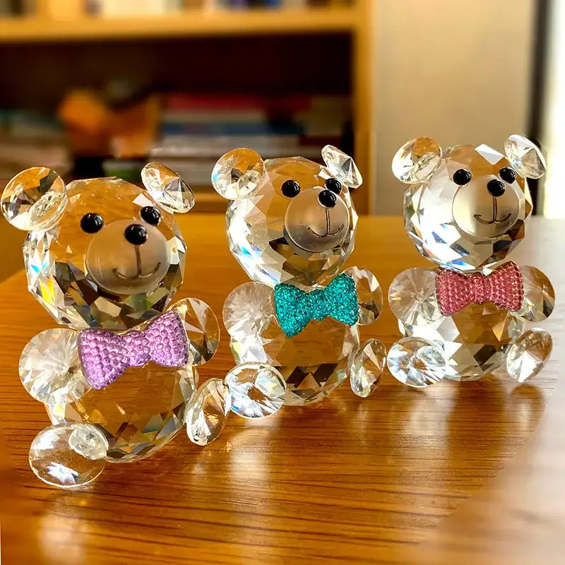 Clear Crystal Bear Figurine