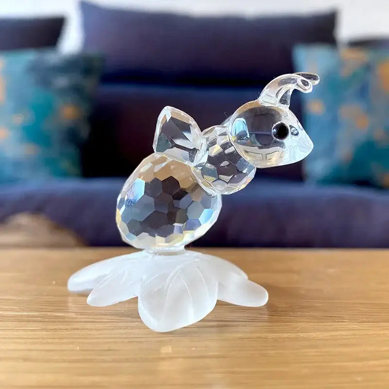Clear Crystal Bee Figurine