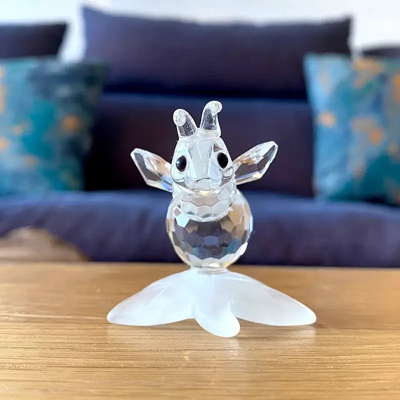 Clear Crystal Bee Figurine