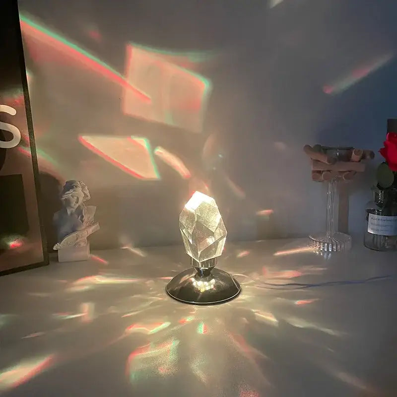 Crystal Diamond Geometric Table Lamp