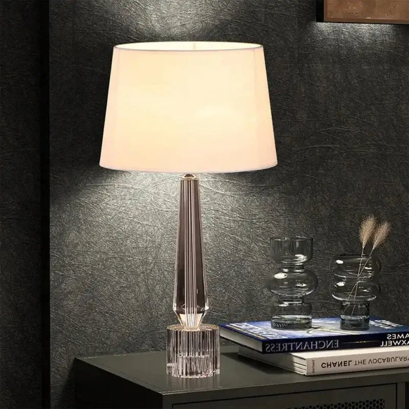 Crystal Faceted Table Lamp