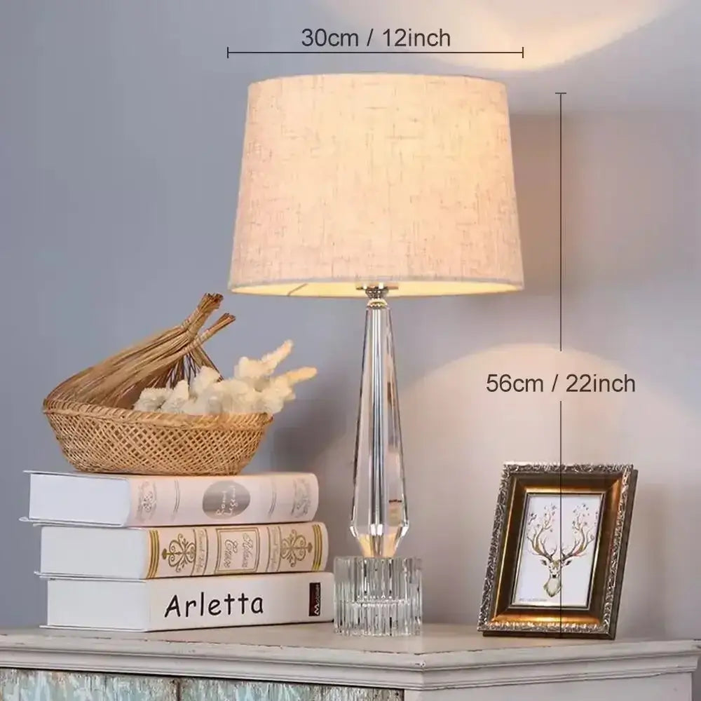 Crystal Faceted Table Lamp