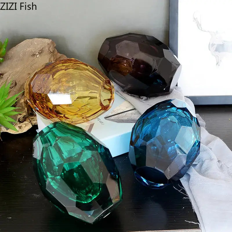 Amber Emerald Glass Vases