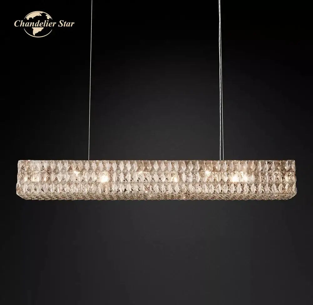 Crystal LED Linear Chandelier