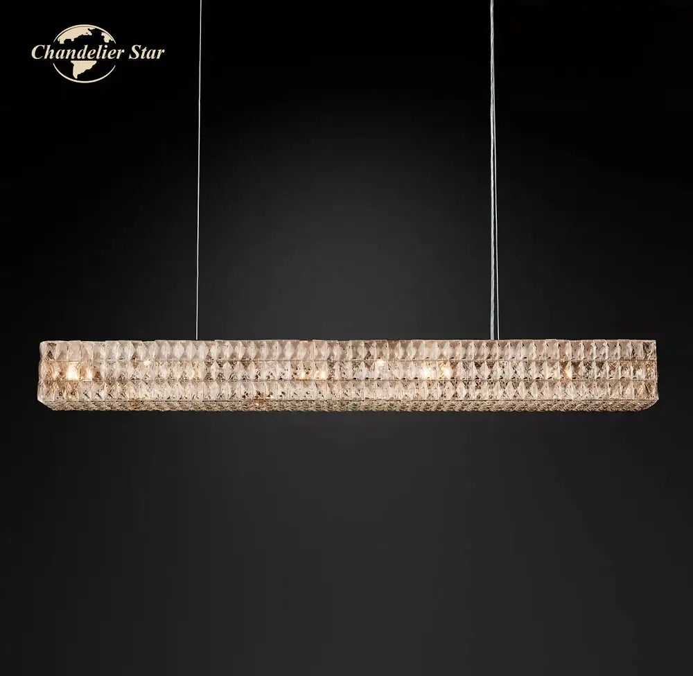 Crystal LED Linear Chandelier