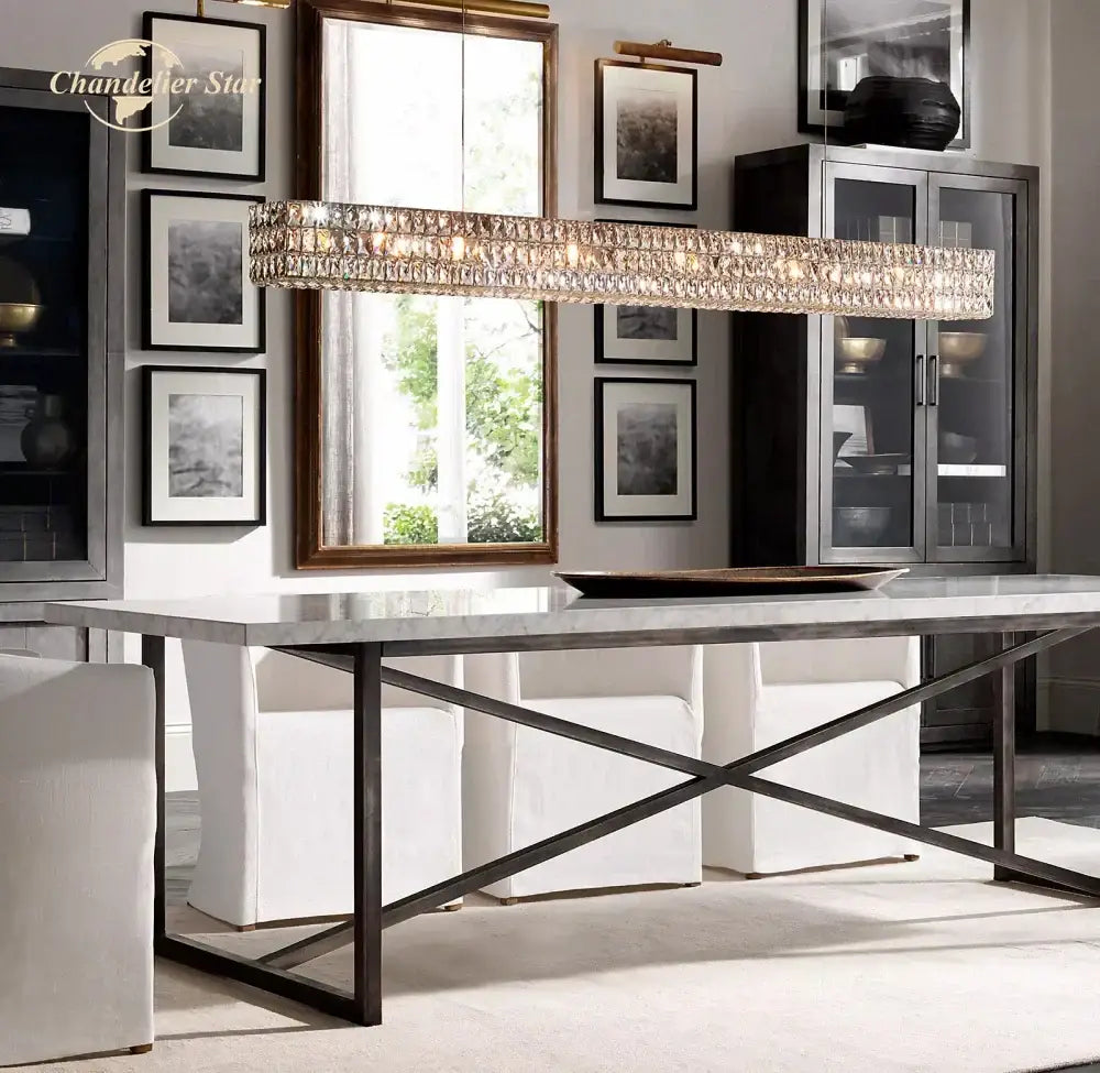 Crystal LED Linear Chandelier