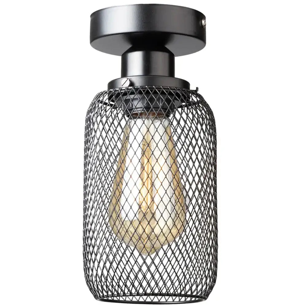 Black Metal Mesh Ceiling Light