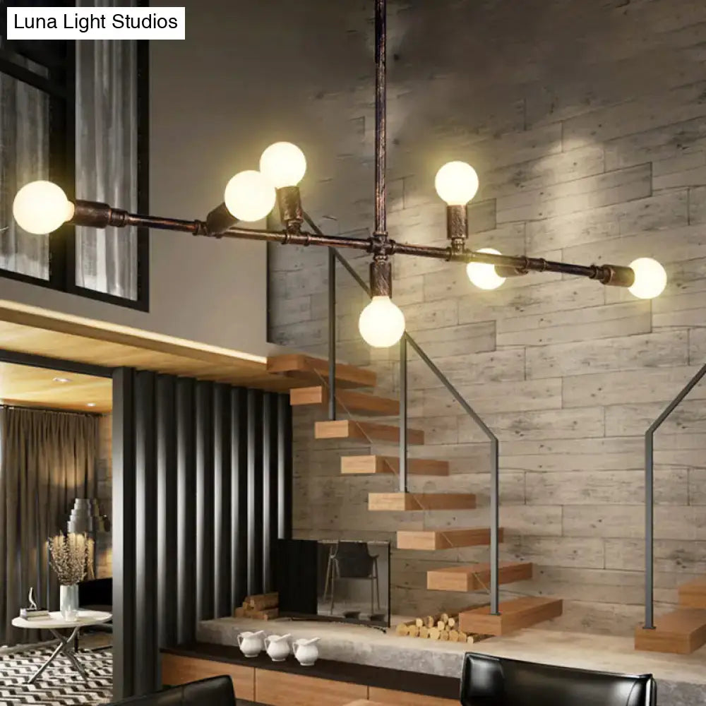 Bronze Wrought Iron Chandelier