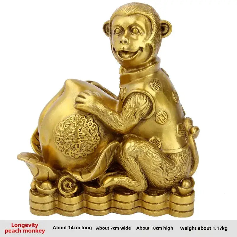 Brass Copper Monkey Decor