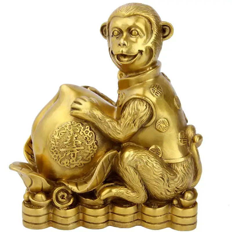 Brass Copper Monkey Decor