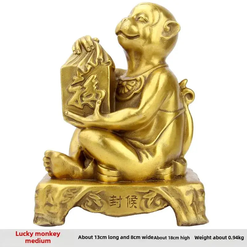 Brass Copper Monkey Decor