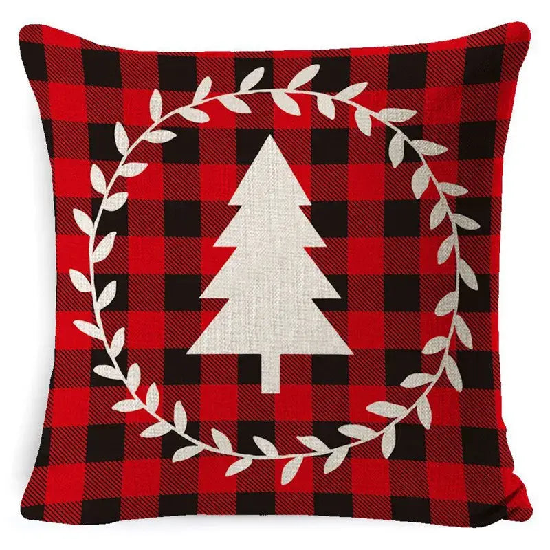 Elk Print Linen Pillowcase