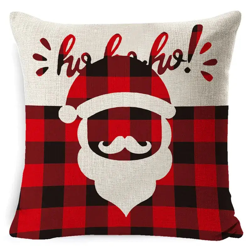 Elk Print Linen Pillowcase