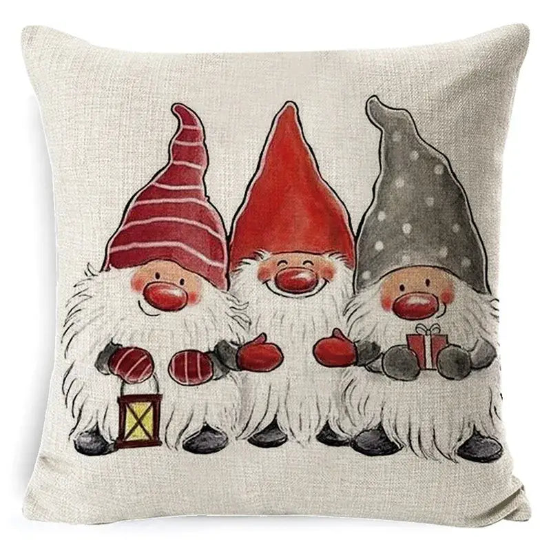 Elk Print Linen Pillowcase