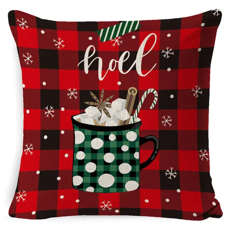 Elk Print Linen Pillowcase