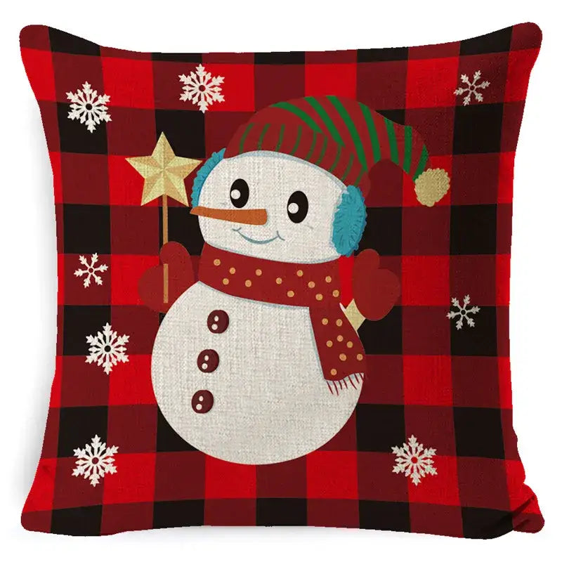 Elk Print Linen Pillowcase
