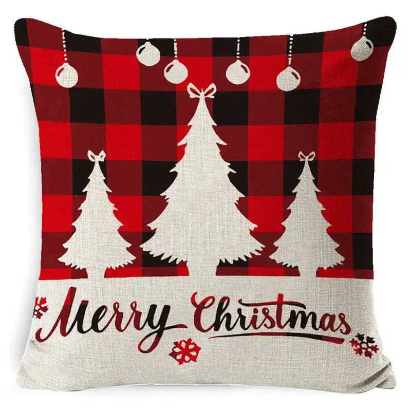 Elk Print Linen Pillowcase