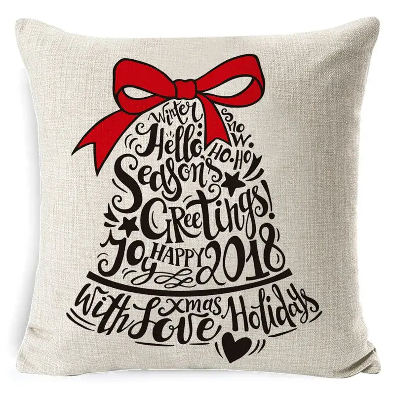 Elk Print Linen Pillowcase