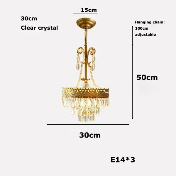 Gold Crystal LED Chandelier Filigree Design