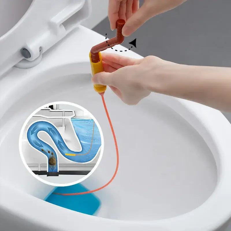 Orange Drain Cleaner Brush