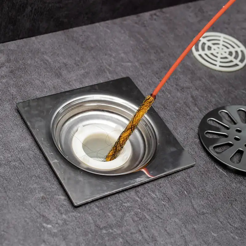 Orange Drain Cleaner Brush
