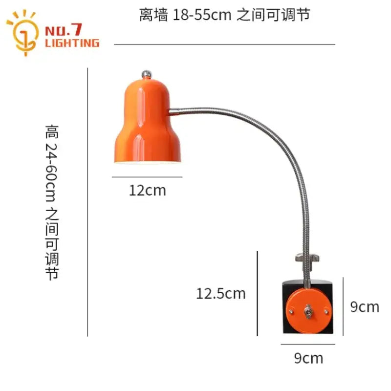 Red Black LED Desk Lamp