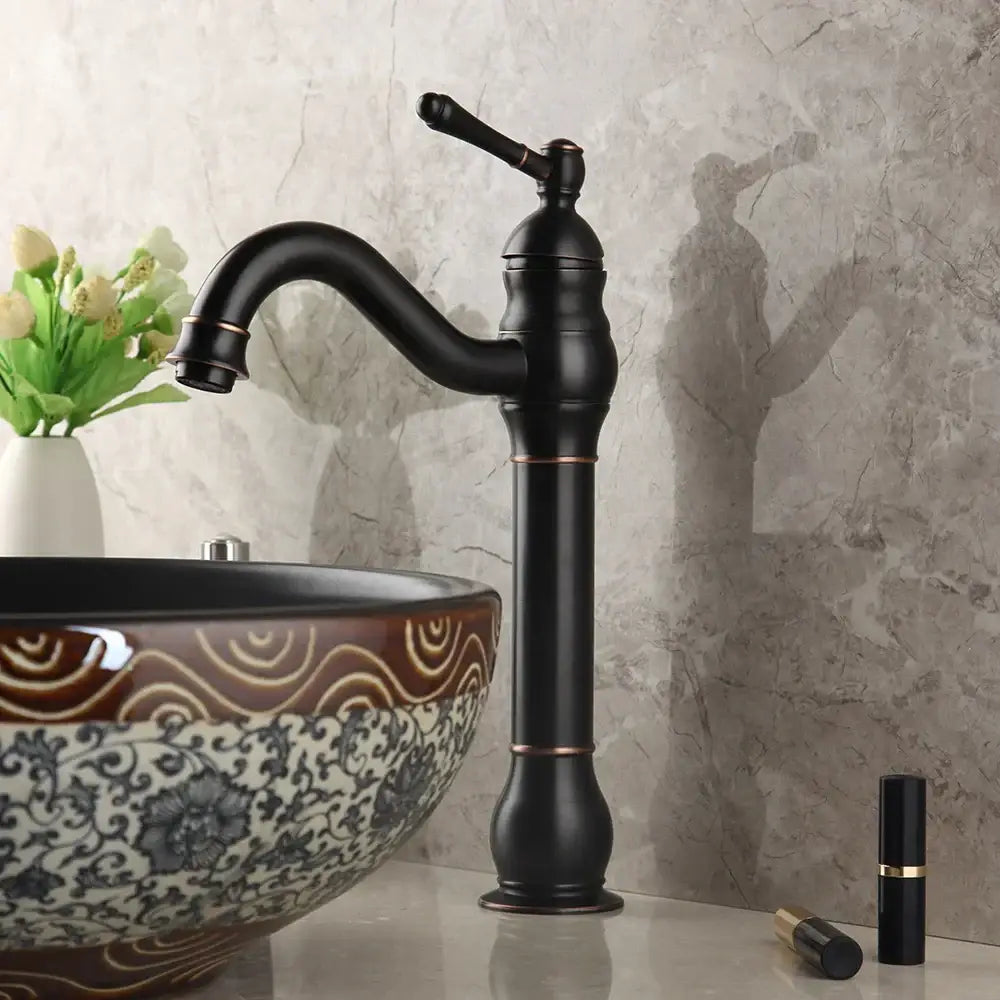 Black Ceramic Basin Set