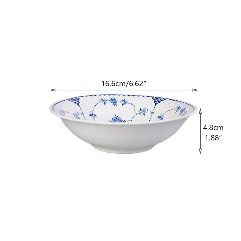 Blue Floral Dinner Plate