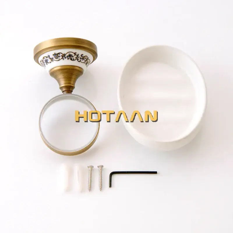 Brass Ceramic Soap Holder