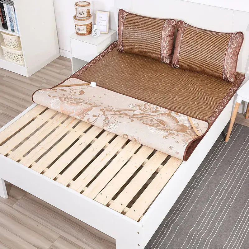 Brown Woven Rattan Mat Set