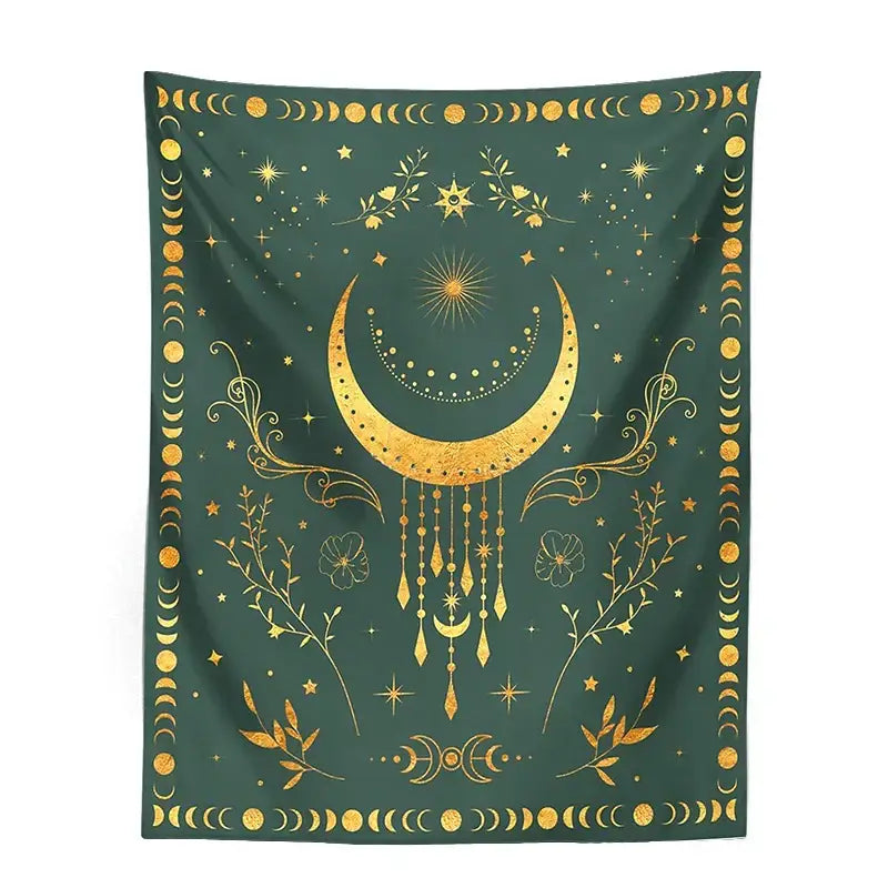 Celestial Moon Phase Tapestry