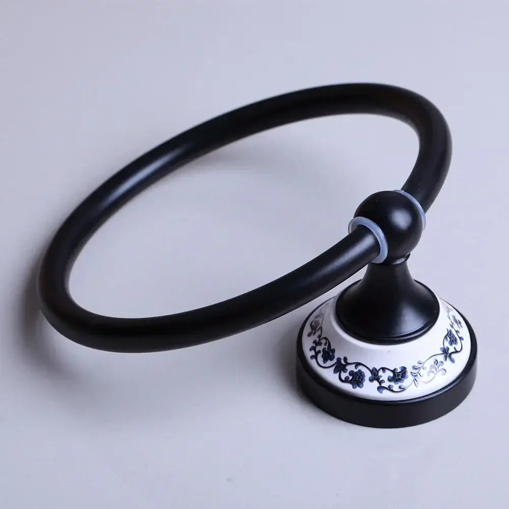 Black Stainless Towel Ring