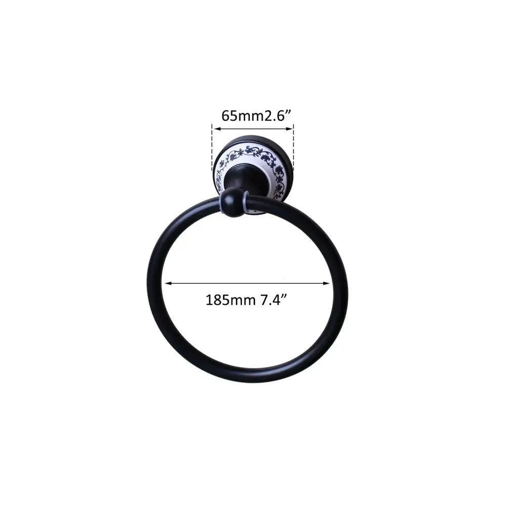 Black Stainless Towel Ring