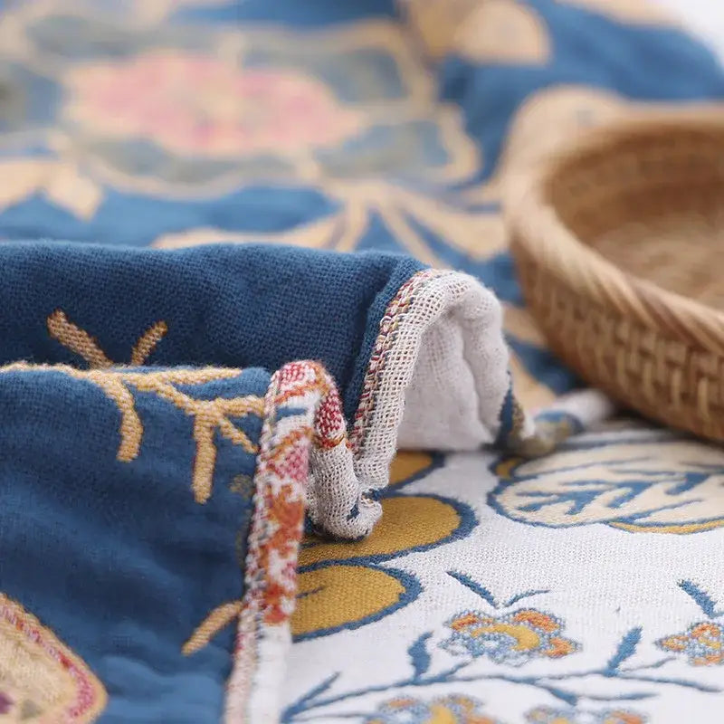 Cotton Bohemian Throw Blanket