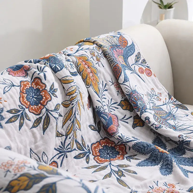 Cotton Bohemian Throw Blanket