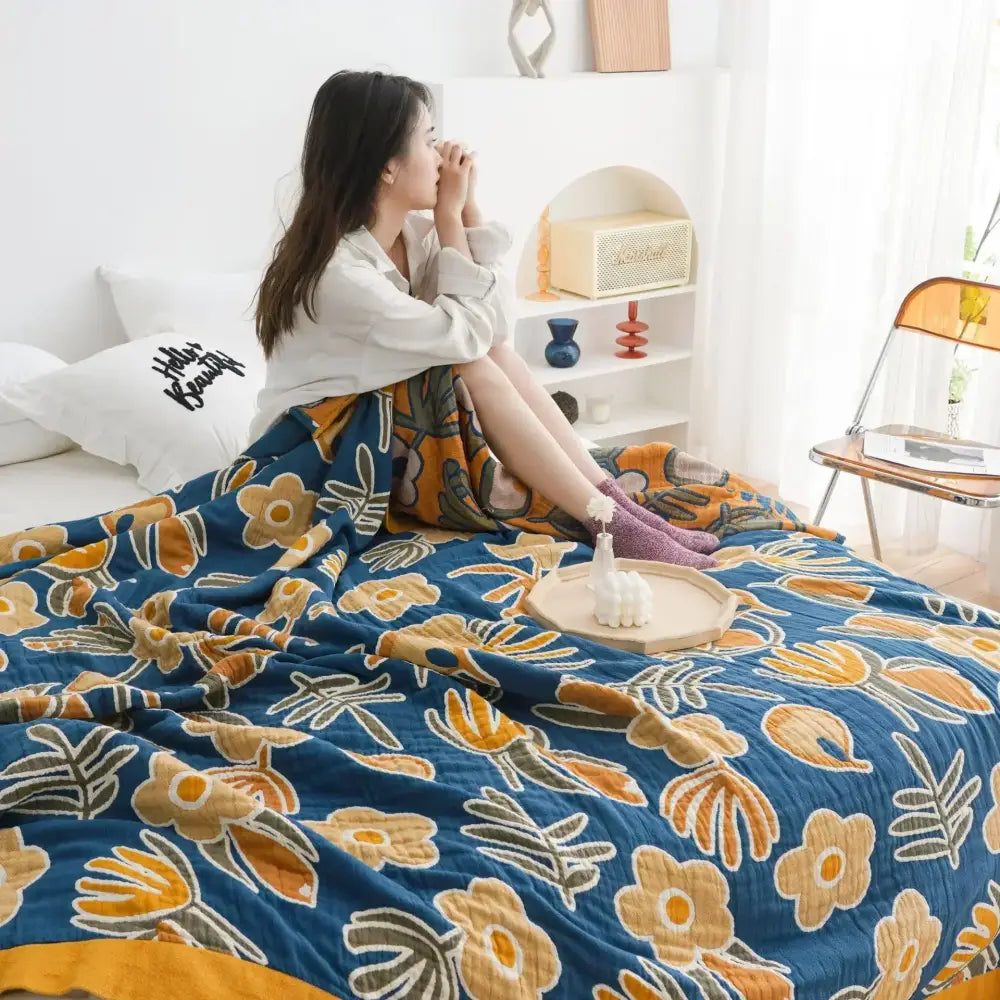 Cream Cotton Summer Blanket