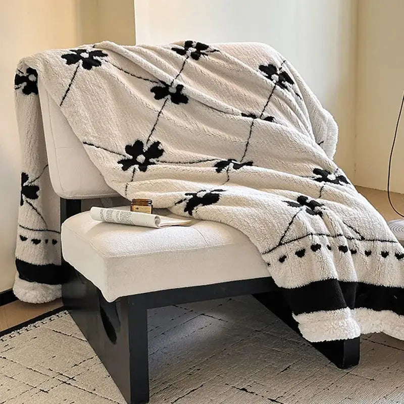 Cream Wool Sofa Blanket